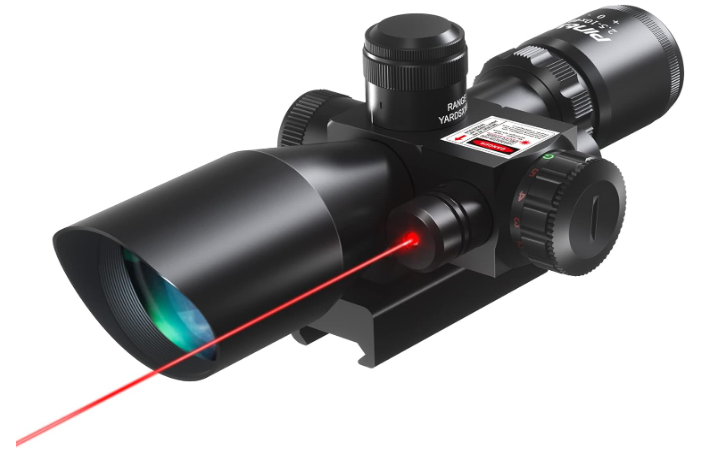 Pinty 2.5-10x40 Red Green Illuminated Mil-dot Tactical Rifle Scope